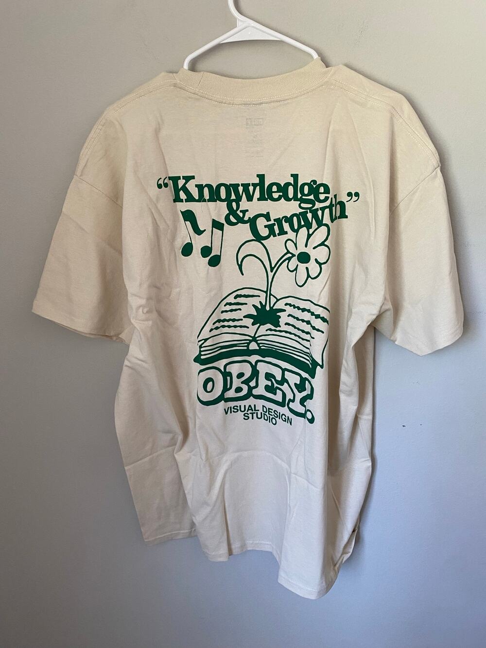 New Obey Knowledge and Growth Graphic T Shirt Streetwear Tee, Size XL